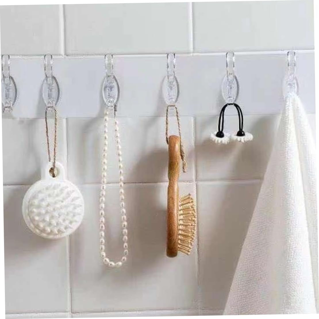 Sticky Plastic Hanger 6 Hooks Used For Multi Purpose