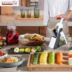 5 IN 1 Vegetable Cutter - Versatile Kitchen Tool for Slicing, Dicing, Chopping, and Julienne