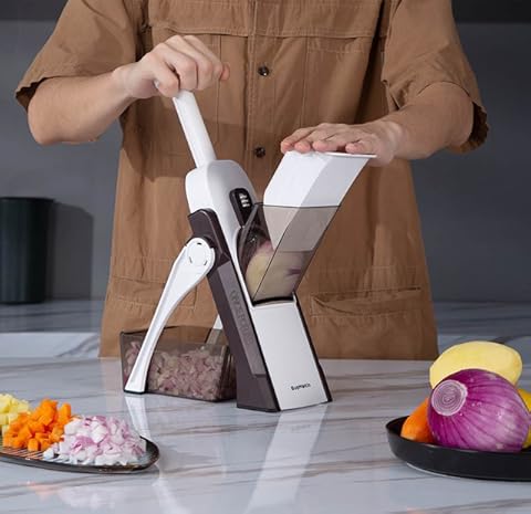 5 IN 1 Vegetable Cutter - Versatile Kitchen Tool for Slicing, Dicing, Chopping, and Julienne